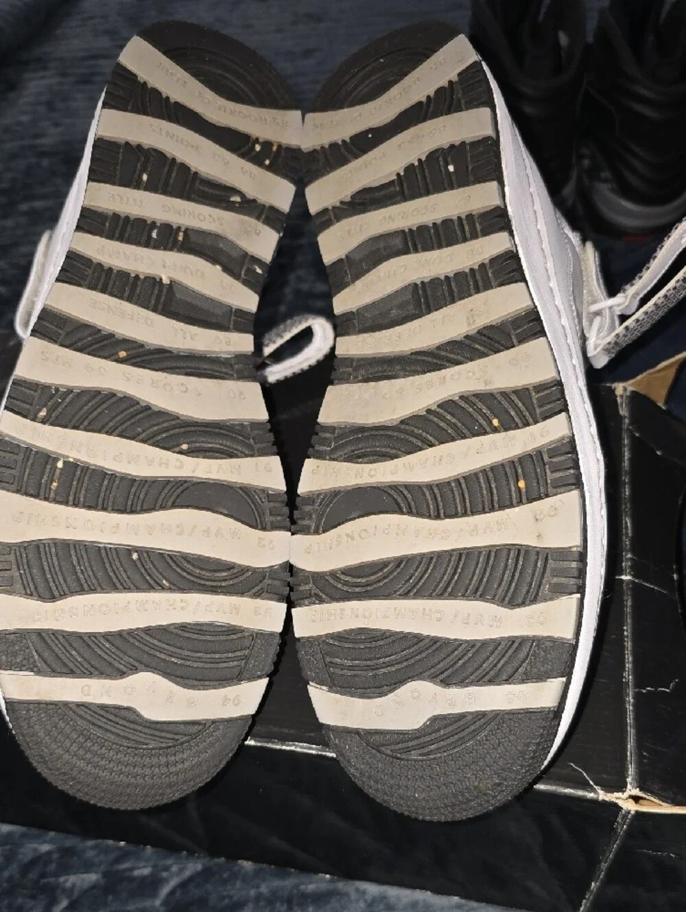 Jordan White & Black High-Top Basketball Sneakers